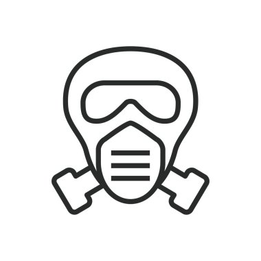 gaz maskesi ikon vektör tasarımı illüstrasyon koruyucu kavramı