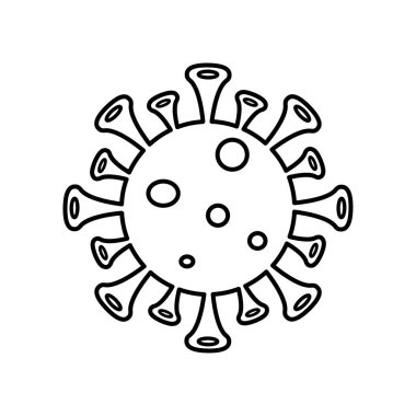 Virüs simgesi vektör tasarımı illüstrasyonu