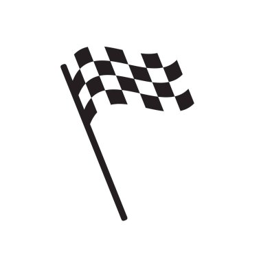Yarış bayrağı ikonu vektör tasarımı illüstrasyonu