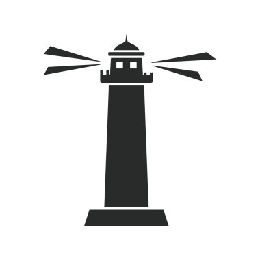 deniz feneri simgesi grafik vektör çizimi