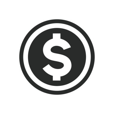 Dolar para birimi simgesi grafik vektör çizimi