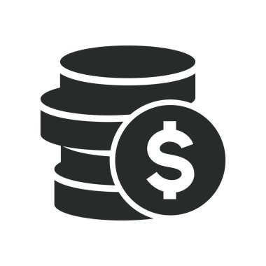 Para Doları para ikonu grafik vektör illüstrasyonu