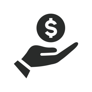 Para simgesi grafik vektör illüstrasyonu kaydediliyor