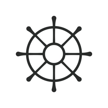 Geminin tekerlek simgesi grafik vektör tasarımı çizimi