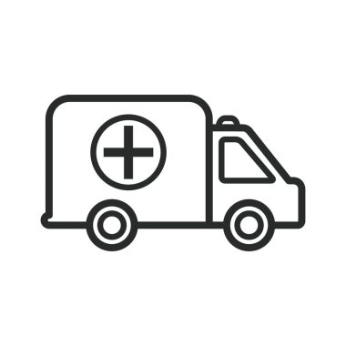 Ambulans simgesi grafik vektör tasarımı çizimi