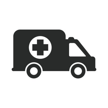 Ambulans simgesi grafik vektör tasarımı çizimi