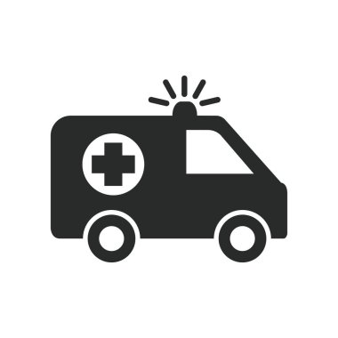 Ambulans simgesi grafik vektör tasarımı çizimi