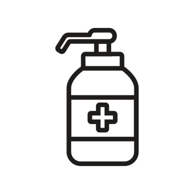 el dezenfektanı ikonu grafik vektör tasarımı illüstrasyonu