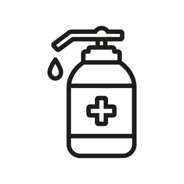 el dezenfektanı ikonu grafik vektör tasarımı illüstrasyonu