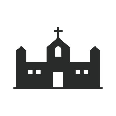 Kilise simgesi grafik vektör tasarımı illüstrasyonu