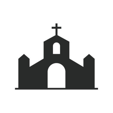 Kilise simgesi grafik vektör tasarımı illüstrasyonu