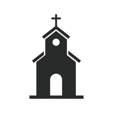 Kilise simgesi grafik vektör tasarımı illüstrasyonu