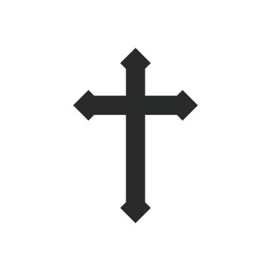 Hristiyan çapraz simgesi grafik vektör tasarımı çizimi