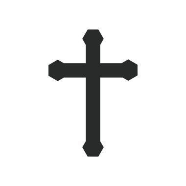 Hristiyan çapraz simgesi grafik vektör tasarımı çizimi