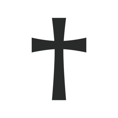 Hristiyan çapraz simgesi grafik vektör tasarımı çizimi