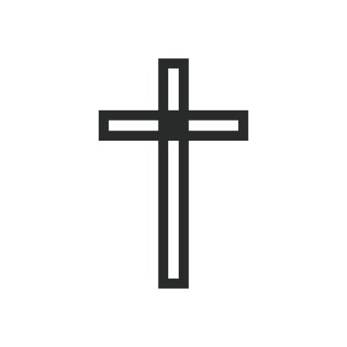 Hristiyan çapraz simgesi grafik vektör tasarımı çizimi