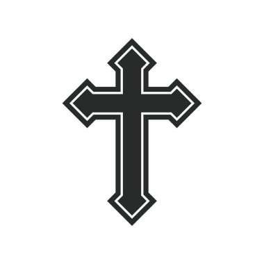 Hristiyan çapraz simgesi grafik vektör tasarımı çizimi