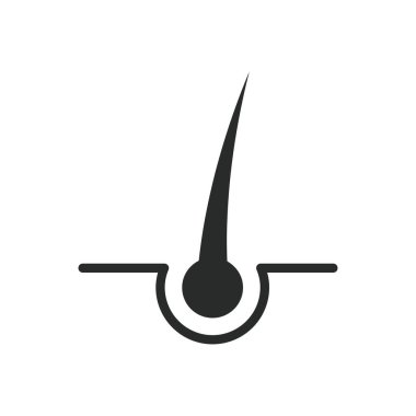 Saç büyütme simgesi grafik vektör tasarımı illüstrasyonu