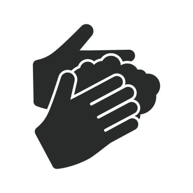 El yıkama simgesi grafik vektör tasarımı çizimi