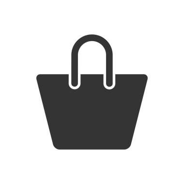 Poşet simgesi grafik vektör tasarımı çizimi