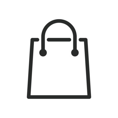 Poşet simgesi grafik vektör tasarımı çizimi