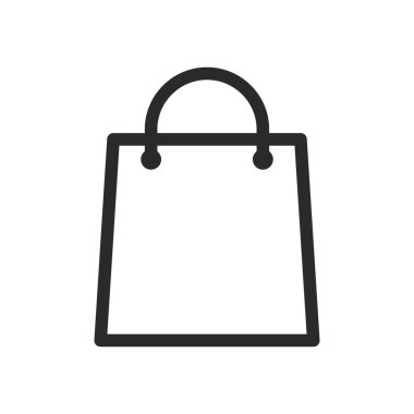 Poşet simgesi grafik vektör tasarımı çizimi