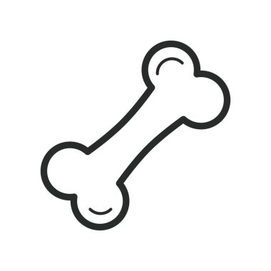 Kemik simgesi grafik vektör tasarımı çizimi