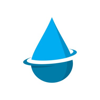 Su ikonu grafik vektör tasarımı çizimini bırak