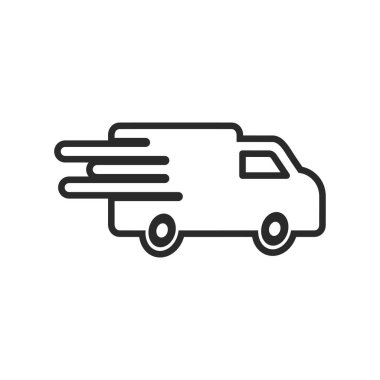 Teslimat simgesi grafik vektör tasarımı illüstrasyonu