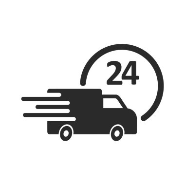 Teslimat simgesi grafik vektör tasarımı illüstrasyonu