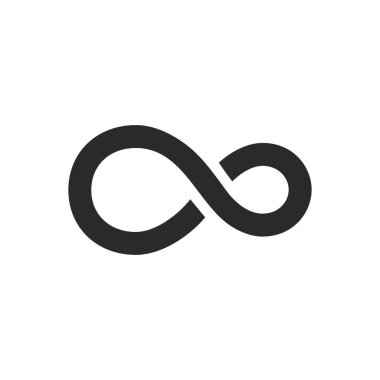 Sonsuzluk simgesi grafik vektör tasarımı illüstrasyonu