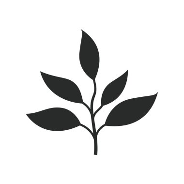 Kadın yaprak ikonu grafik vektör tasarımı çizimi