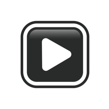 Oynatma düğmesi grafik vektör tasarım çizimi