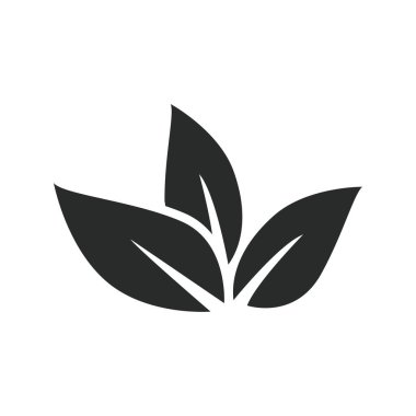 Yaprak simgesi grafik vektör tasarımı çizimi