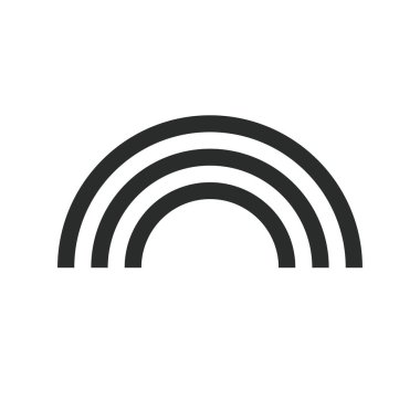 gökkuşağı simgesi grafik vektör tasarımı çizimi