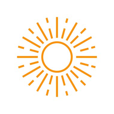 güneş ikonu grafik vektör tasarımı illüstrasyonu