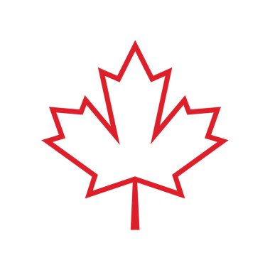 Marple leaf logosu, simge vektör tasarımı illüstrasyonu