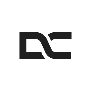 DC monogram logo vektör tasarımı çizimi