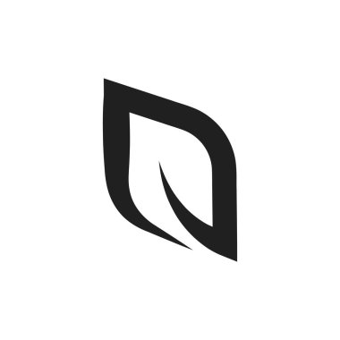 Yaprak logosu vektör tasarımı çizimi