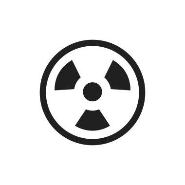Radyoaktif simge vektör tasarımı çizimi