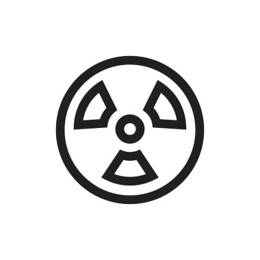 Radyoaktif simge vektör tasarımı çizimi