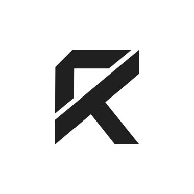 TR monogram logo vektör tasarımı çizimi