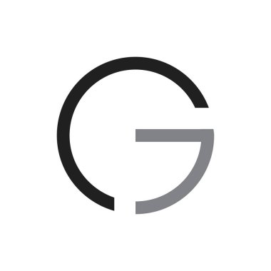 CG monogram logo vektör tasarımı çizimi