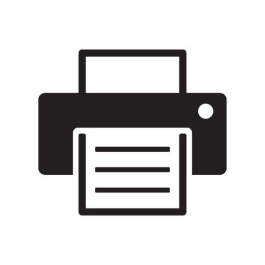 Yazıcı Simgesi Vektör Tasarım Simgesi illüstrasyonu