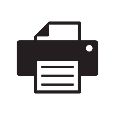 Yazıcı Simgesi Vektör Tasarım Simgesi illüstrasyonu