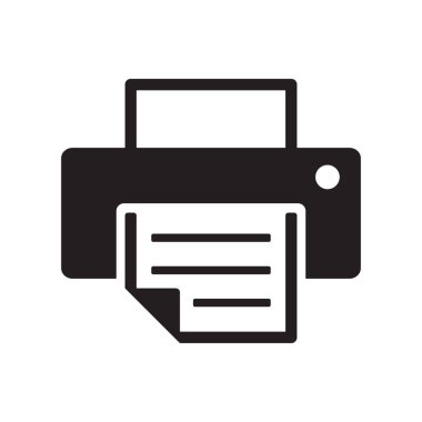 Yazıcı Simgesi Vektör Tasarım Simgesi illüstrasyonu