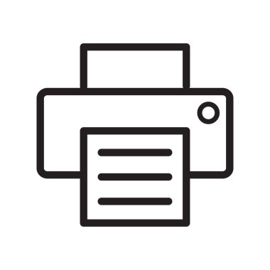 Yazıcı Simgesi Vektör Tasarım Simgesi illüstrasyonu