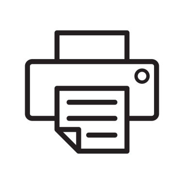 Yazıcı Simgesi Vektör Tasarım Simgesi illüstrasyonu