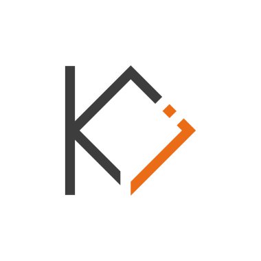 K I monogram vektör tasarımı çizimi