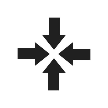 Düz stil ok simgesi. Beyaz izole arkaplanda ok vektör çizimi. Yönlendirme kavramı